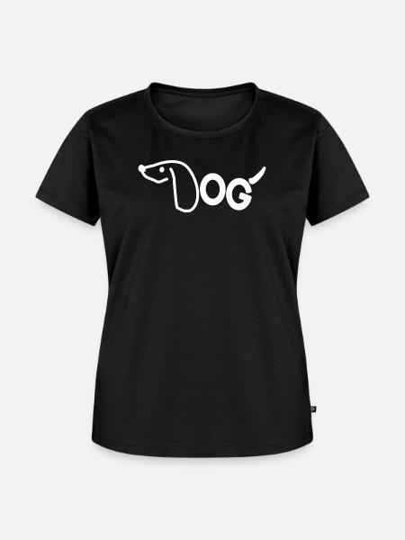 Hund Dackel Spruch - Frauen Premium Bio T-Shirt - Schwarz