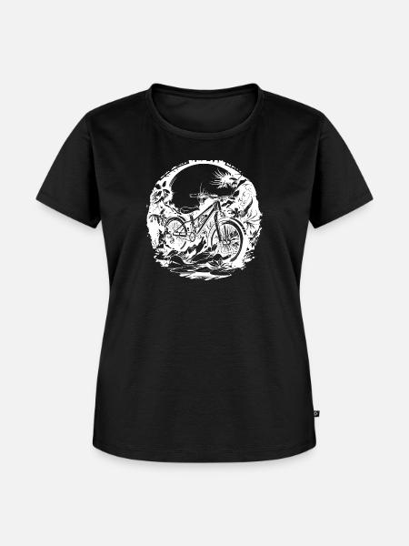 Mountainbike Liebhaber - Frauen Premium Bio T-Shirt - Schwarz