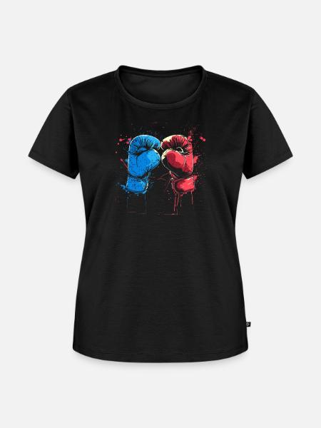 Kickboxhandschuhe Grafik - Frauen Premium Bio T-Shirt - Schwarz