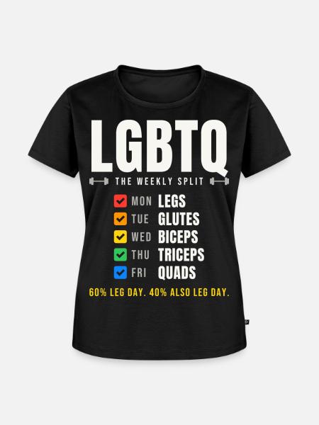 LGBTQ The Weekly Split Trainingsplan - Frauen Premium Bio T-Shirt - Schwarz