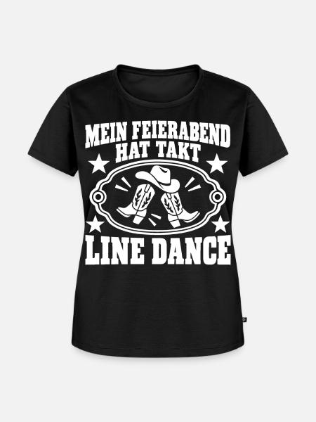 Feierabend Line Dance - Frauen Premium Bio T-Shirt - Schwarz