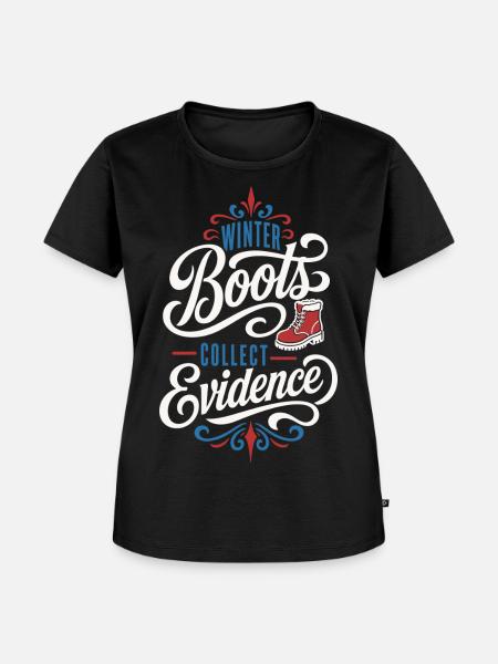 Winterstiefel – Winter Boots Collect Evidence - Frauen Premium Bio T-Shirt - Schwarz