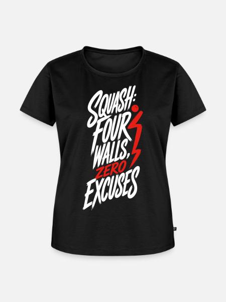 Squash – Four Walls Zero Excuses - Frauen Premium Bio T-Shirt - Schwarz