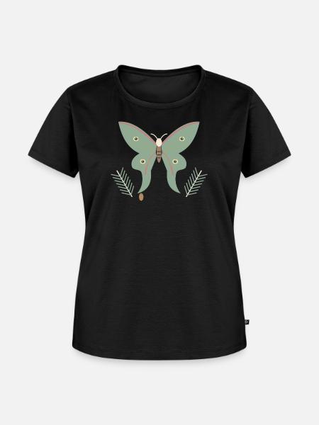 Spanischer Mondmotte und Kiefer - Frauen Premium Bio T-Shirt - Schwarz