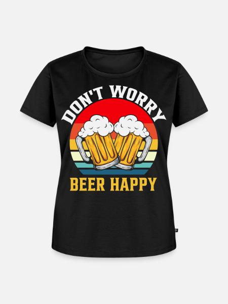 Keine Sorge Bierglück - Frauen Premium Bio T-Shirt - Schwarz