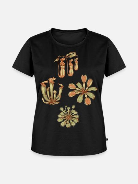 Fleischfresser Pflanzen - Frauen Premium Bio T-Shirt - Schwarz