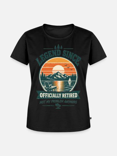 Legende Seit Ruhestand Officially Retired - Frauen Premium Bio T-Shirt - Schwarz
