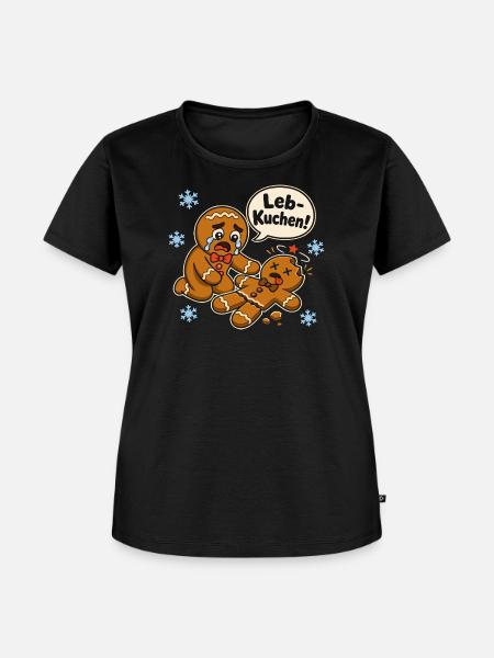 Leb-Kuchen! – Christmas Humor - Frauen Premium Bio T-Shirt - Schwarz