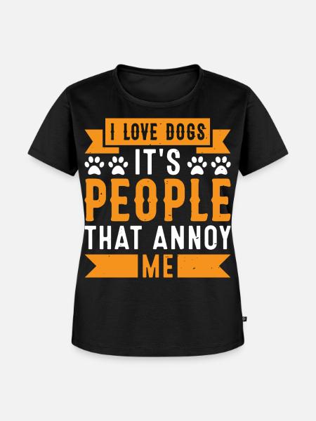 HundeLiebe - Frauen Premium Bio T-Shirt - Schwarz