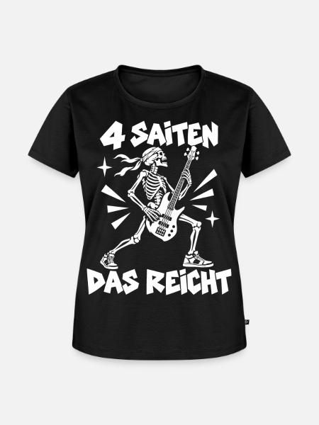 Vier Saiten reichen - Frauen Premium Bio T-Shirt - Schwarz
