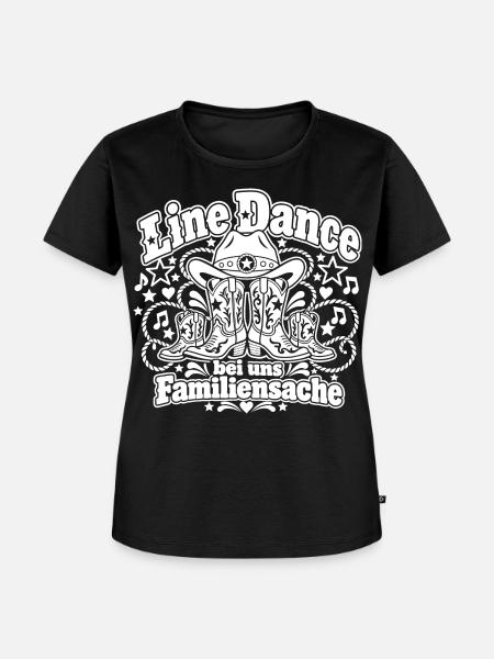 Line Dance Familiensache - Frauen Premium Bio T-Shirt - Schwarz