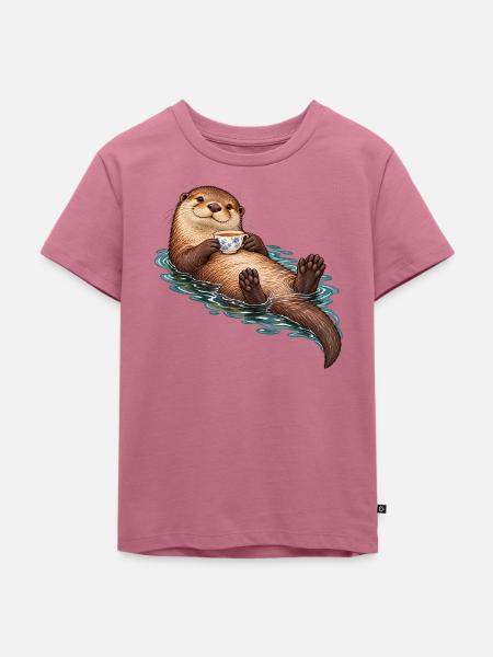 Teepausenotter - Kinder Premium Bio T-Shirt - Mauve