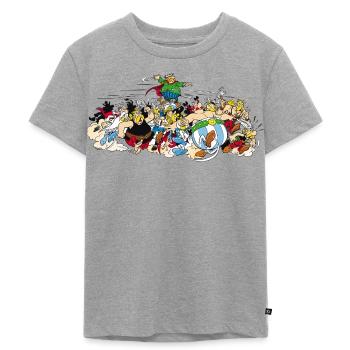 Asterix Gauls Attack - Kids Premium Organic T-Shirt - heather grey - Front - AI Model Kid Male (0cm)