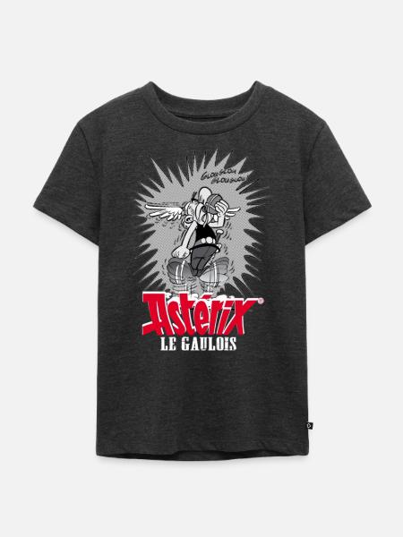 Asterix & Obelix - Asteriy Dynamik - Kinder Premium Bio T-Shirt - Anthrazit meliert