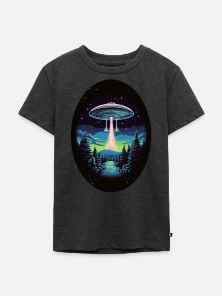 Aliens - Kinder Premium Bio T-Shirt - Anthrazit meliert