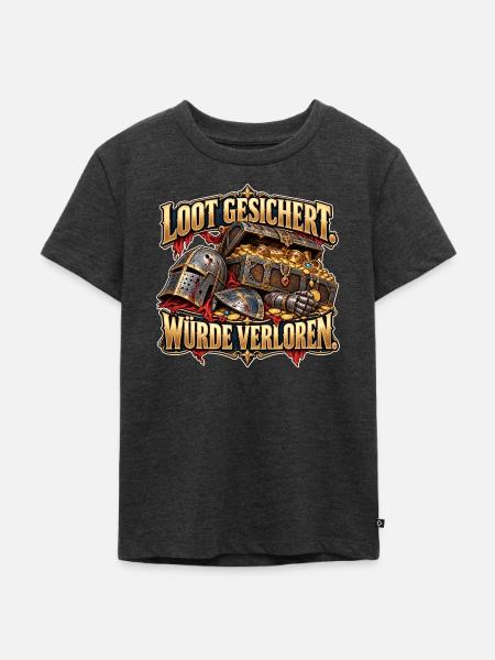 Loot ohne Würde - Kinder Premium Bio T-Shirt - Anthrazit meliert