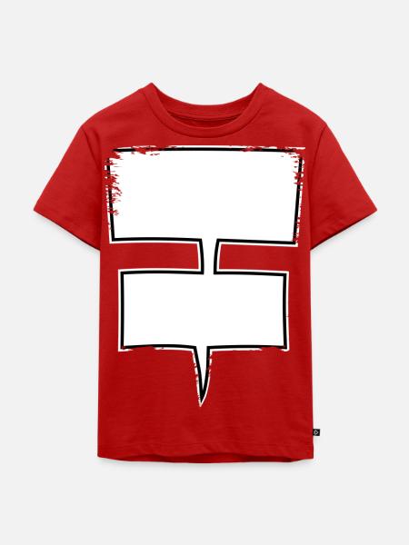 Doppel-Sprechblasen Comic-Style used look - Kinder Premium Bio T-Shirt - Rot