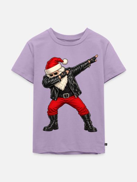 Weichnachten / Weichnachtsmann / Santa Dab - Kinder Premium Bio T-Shirt - Lavendel