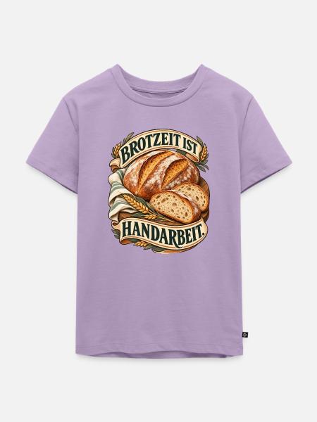 Brotzeit Ist Handarbeit - Kinder Premium Bio T-Shirt - Lavendel