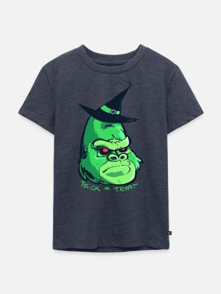 Halloween-Zombie-Gorilla - Kinder Premium Bio T-Shirt - Jeansblau