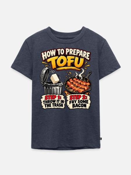 Tofu Plan: Schritt 1-2 - Kinder Premium Bio T-Shirt - Jeansblau