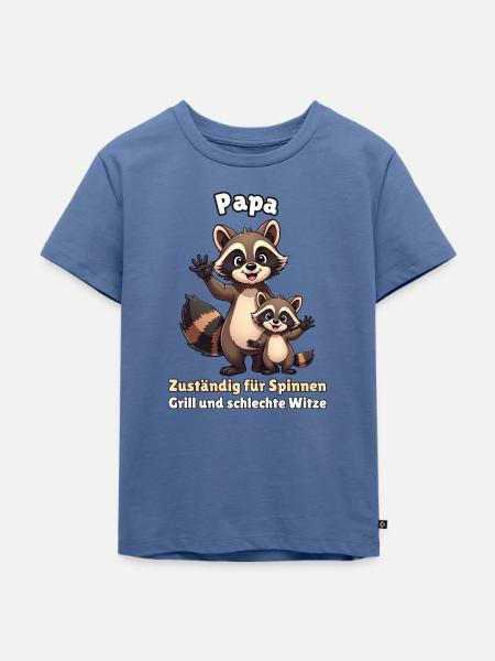 Papa - Kinder Premium Bio T-Shirt - Taubenblau