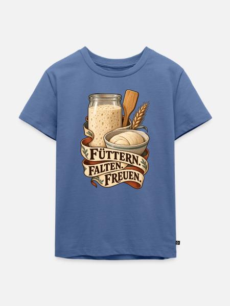 Brotduft und Backkunst - Kinder Premium Bio T-Shirt - Taubenblau