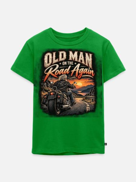 Old Biker - Kinder Premium Bio T-Shirt - Grün