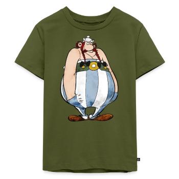 Asterix Obelix Hände In Den Taschen - Kinder Premium Bio T-Shirt - Khaki - Vorne - Hailey (125cm)