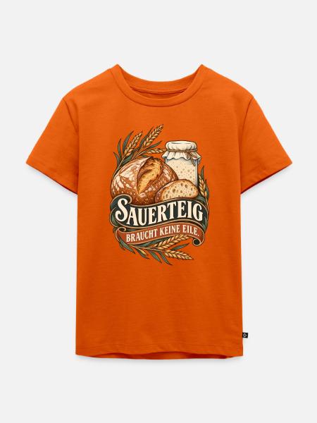 Sauerteig Braucht Keine Eile - Kinder Premium Bio T-Shirt - Orange
