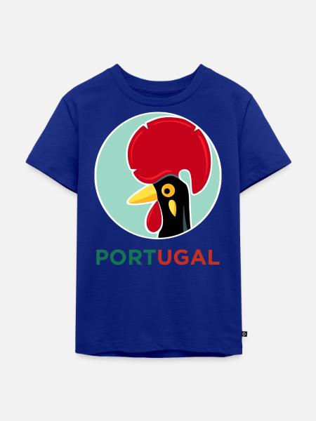 Hahn von Barcelos, Portugal - Kinder Premium Bio T-Shirt - Royalblau