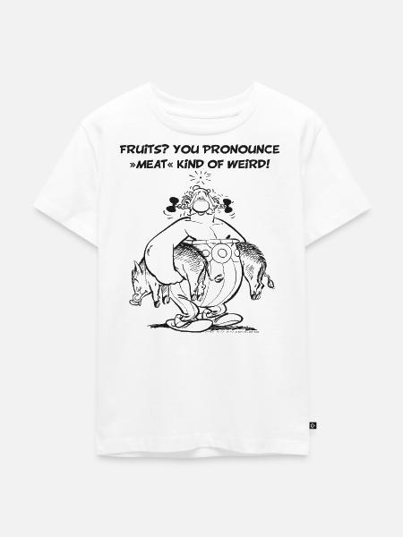 Asterix Fruits B W - Kinder Premium Bio T-Shirt - Weiß