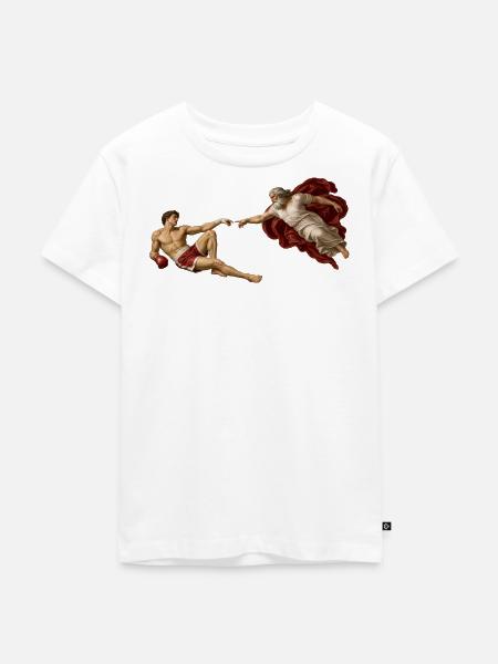 Die Erschaffung des Boxers - Kinder Premium Bio T-Shirt - Weiß