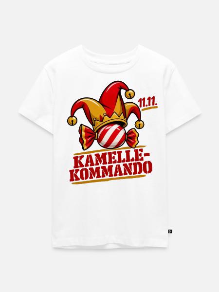 Kamelle-Kommando Karneval-T-Shirt - Kinder Premium Bio T-Shirt - Weiß