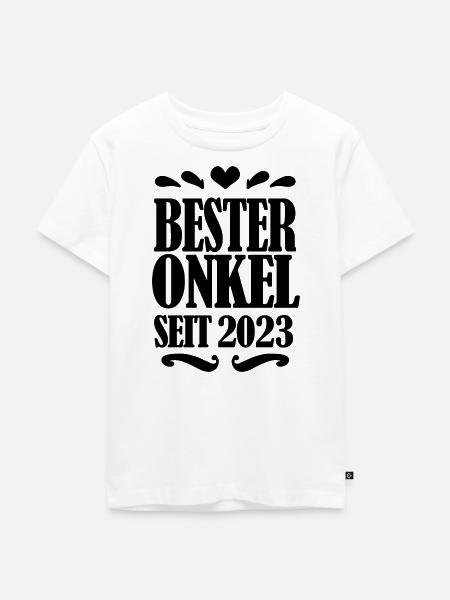 Bester Onkel seit 2023 - Kinder Premium Bio T-Shirt - Weiß