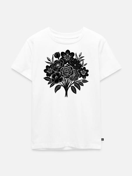 Blumenstrauß - Kinder Premium Bio T-Shirt - Weiß