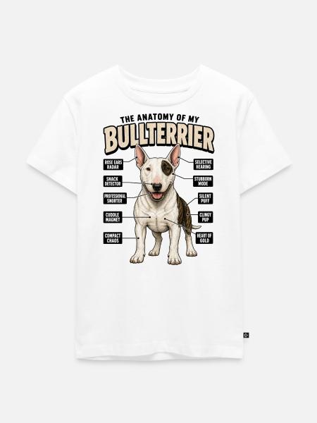 Lustiges Hundetraining Bullterrier Hundebesitzer - Kinder Premium Bio T-Shirt - Weiß