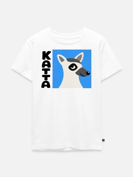 Katta Lemuren Design - Kinder Premium Bio T-Shirt - Weiß