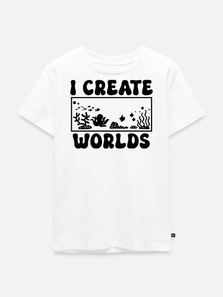 Aquascaping Spruch - Kinder Premium Bio T-Shirt - Weiß