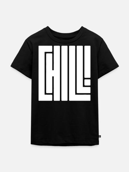 Chill doch - Kinder Premium Bio T-Shirt - Schwarz