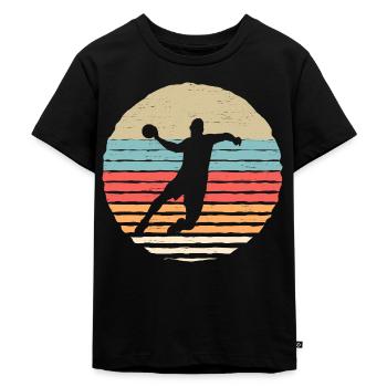 Handballer Handballspieler Herren Jungen Handball - Kinder Premium Bio T-Shirt - Schwarz - Vorne - Mikhail (115cm)