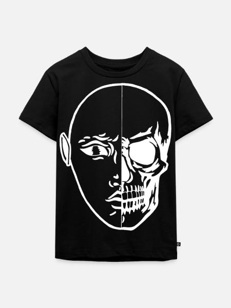 Das Gesicht des Todes (weiß) - Kinder Premium Bio T-Shirt - Schwarz