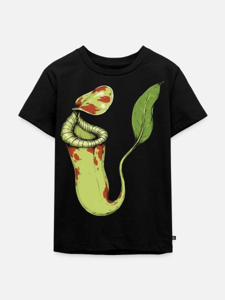 Grüner Fantasie-Spross - Kinder Premium Bio T-Shirt - Schwarz