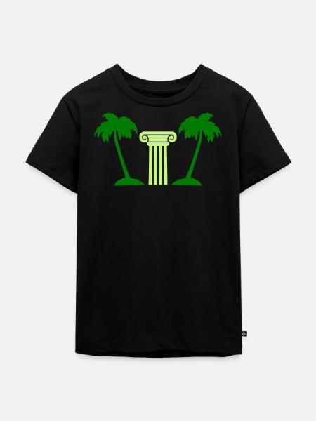 Kolonnaden im Palmenlicht - Kinder Premium Bio T-Shirt - Schwarz