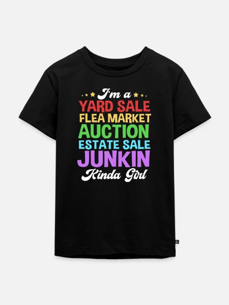 Flohmarkt Trödelmarkt - Kinder Premium Bio T-Shirt - Schwarz