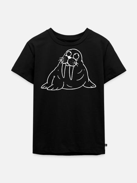 seehund_seeloewe - Kinder Premium Bio T-Shirt - Schwarz