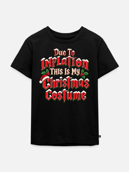 Inflation Weihnachtskostüm - Kinder Premium Bio T-Shirt - Schwarz