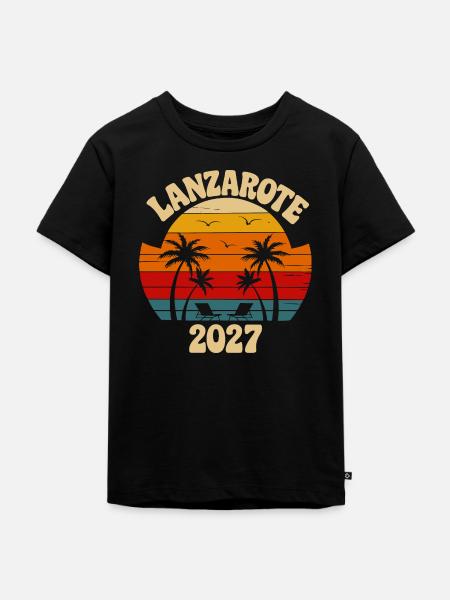 Lanzarote Sunset 2027 - Kinder Premium Bio T-Shirt - Schwarz