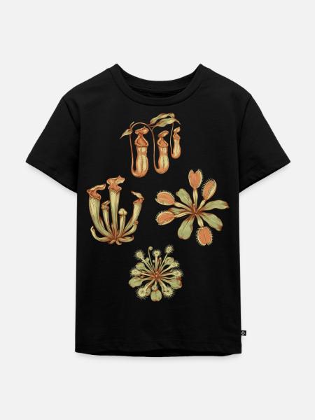 Fleischfresser Pflanzen - Kinder Premium Bio T-Shirt - Schwarz