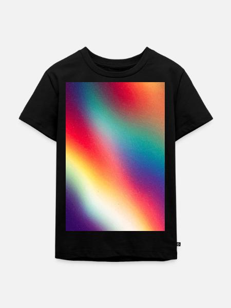Regenbogenlichtbögen Poster Design - Kinder Premium Bio T-Shirt - Schwarz